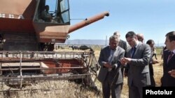 Armenai - Prime Minister Tigran Sarkisian visits a rural community in Gegharkunik region.