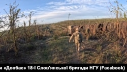 Канал Сіверський Донець – Донбас, пошкоджений армією РФ. Фото оприлюднене батальйоном спецпризначення «Донбас» 18-ї Слов'янської бригади НГУ 2 вересня 2025 року. Позначена в дописі локація – Часів Яр