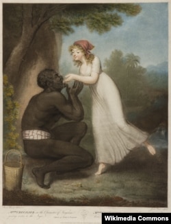 Джеймс Уард. Мадам де Шевалье в сцене из спектакля "Поль и Виржини" по роману Бернандена де Сен-Пьера. 1799