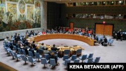 نمایی از یکی از جلسات شورای امنیت سازمان ملل متحد