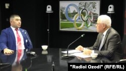 Мансур Мухиддинов и спортивный обозреватель Нарзулло Латиф