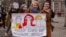 Kyrgyzstan - participants of the march for women's solidarity, Bishkek. 8 March 2021