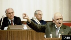 Андрэй Сахараў на зьезьдзе народных дэпутатаў СССР, 1989