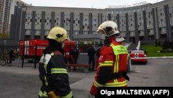 Ռուսաստան - Հրշեջները դեպքի վայրում, Սանկտ Պետերբուրգ, 12-ը մայիսի, 2020թ.