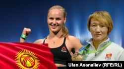 Валентина Шевченко и Айсулуу Тыныбекова.