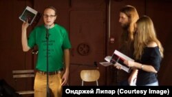 Редактор журнала Plav Алексей Севрук на презентации украинского номера