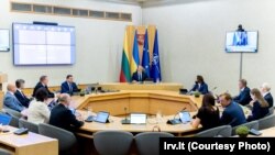 Пасяджэньне ўраду Літвы 4 жніўня 2025 году, на якім ухвалілі рашэньне аб адстаўцы