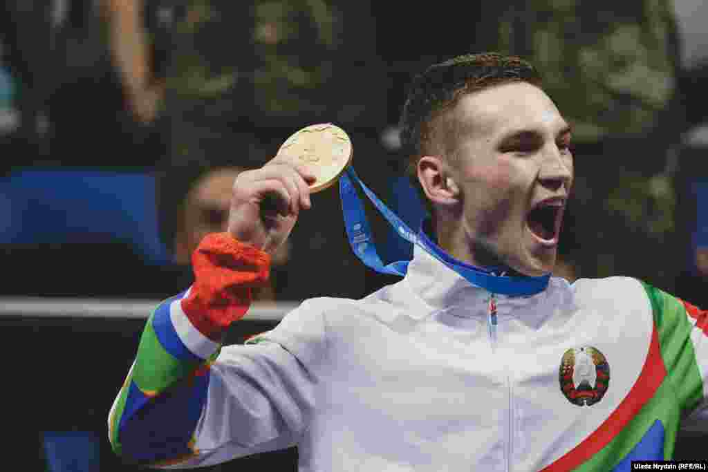 Дзіма з залатым мэдалём Эўрапейскіх гульняў.