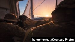 На адных з ранейшых вучэньнях літоўскага войску. Архіўнае фота