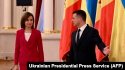 Президент України Володимир Зеленський і президент Молдови Мая Санду. Київ, 12 січня 2021 року