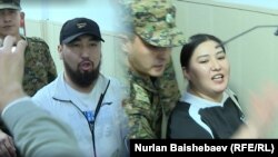 Қырғы журналистері Азамат Ишенбек (сол жақта) пен Махаббат Тәжібеккызының суреттерінен коллаж.