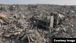 تصویری از ویرانه‌های غزه