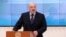 Belarusian President Alyaksandr Lukashenka speaks at a meeting with businesspeople in Minsk on December 22.