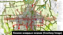 Бишкек шаарынын картасы.