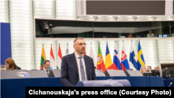 Выступление Сергея Тихановского в Европарламенте после выхода на свободу