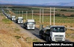 انتقال تجهیزات زرهی به شمال غرب ایران برای شرکت در رزمایش فاتحان خیبر