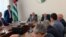 Глава Абхазии Аслан Бжания на встрече с депутатами