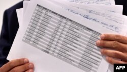 Сергій Лещенко із документами, що свідчать про виплати із «чорної каси» Партії регіонів, 19 серпня 2016 року