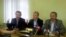 Анатоль Лябедзька, Віталь Рымашэўскі і Генадзь Фядыніч на прэсавай канфэрэнцыі