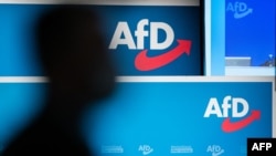 Сымболіка партыі AfD. Архіўнае фота 