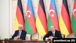 Գերմանիայի և Ադրբեջանի նախագահների համատեղ ասուլիսը Բաքվում, 2-ը ապրիլի, 2025թ.