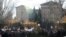 Armenia - Hundreds of people demonstrate against a controversial pension reform outside the parliament building, Yerevan,04Dec2013