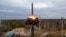 A Yars intercontinental ballistic missile is test-fired as part of Russia's nuclear drills from a launch site in Plesetsk, northwestern Russia, in 2022.