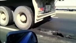 Уфада саммитлар өчен салынган асфальт юл эрегән