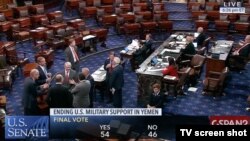 ین قطعنامه با ۵۴ رای موافق و ۴۶ رای مخالف در سنای آمریکا به تصویب رسید.