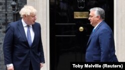 Մեծ Բրիտանիայի և Հունգարիայի վարչապետեր Բորիս Ջոնսոն և Վիկտոր Օրբան, արխիվ