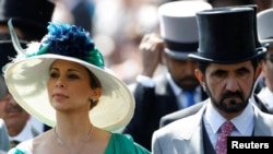 شیخ محمد بن راشد آل مکتوم و همسر دومش، هیا بنت الحسین.