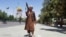 A Taliban fighter poses for a photo as he patrols in the city of Ghazni.