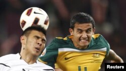  صحنه ای از بازی استرالیا و ازبکستان