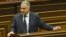 Armenia - Justice Minister Davit Harutiunian speaks in the parliament in Yerevan, 6 December 2017.
