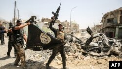 نیروهای سرویس ضد تروریسم ارتش عراق در موصل.