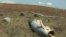Nagorno-Karabakh - Wreckage of what Karabakh Armenian forces say was an Azerbaijani drone shot down on September 12, 14Sep2011