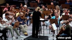 Romania - the Ukrainian Freedom Orchestra plays at a music festival in Bucharest - screen grab 