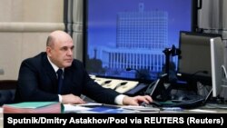 Ռուսաստան - Վարչապետ Միխայիլ Միշուստինը տեսակապով խորհրդակցություն է անցկացնում կառավարության անդամների հետ, Մոսկվա, 30-ը ապիլի, 2020թ.