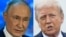 Rus prezidenti Wladimir Putin (çepde) we ABŞ prezidenti Donald Tramp 