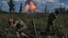 Ukrainian soldiers fire a mortar toward Russian positions at the front line near Bakhmut on August 12.