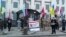 «Крым – это Украина!»: активисты под посольством России в Киеве (видео)