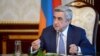 Armenia - President Serzh Sarkisian speaks at a meeting in Yerevan.