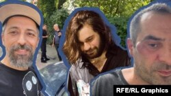 Гига Макарашвили, Александре Кордзая и Вано Тархнишвили (коллаж)