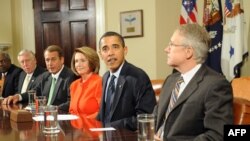 باراک اوباما می گوید رهبران کنگر نیز موافقند که وضعیت اقتصادی فعلی نیازمند اقدامی سریع است.