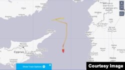 آدریان دریا ۱ در نزدیکی سوریه