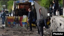 Жарыялуу болгон автобус, Ереван, 26-апрель, 2016-жыл