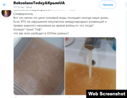 Скріншот публікація у твітері Roksolana Today