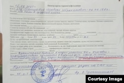 Шавкат Машрабовнинг ҳарбий вазифаларни бажаришга яроқли экани ҳақидаги ҳарбий шифокор маълумотномаси.