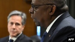 Голова Пентагону Ллойд Остін і держсекретар США Ентоні Блінкен під час слухань у Сенаті, 31 жовтня 2023 року
