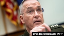 ژنرال جوزف دانفورد، رئیس ستاد مشترک ارتش آمریکا، در این تصویر در مارس سال جاری در واشینگتن